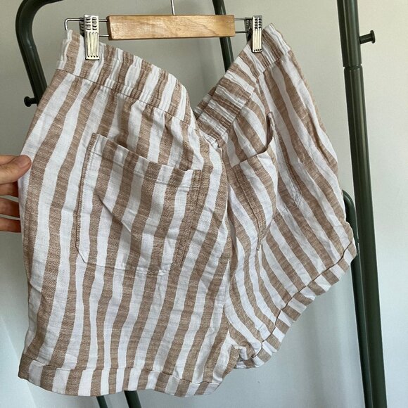 Striped linen-blend shorts (NWOT) - Picture 4 of 5